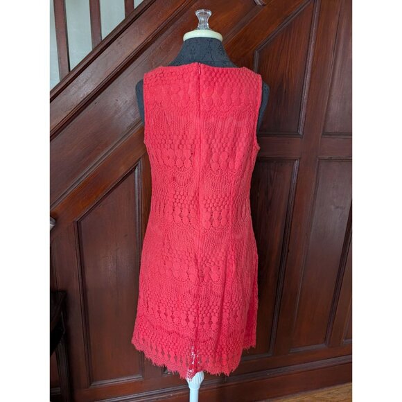 Ronnie Nicole Coral Womens Lace Sleeveless Sheath Dress Size 8 - Picture 5 of 7